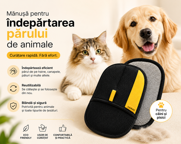 Mănuși Magice pentru Păr de Animale