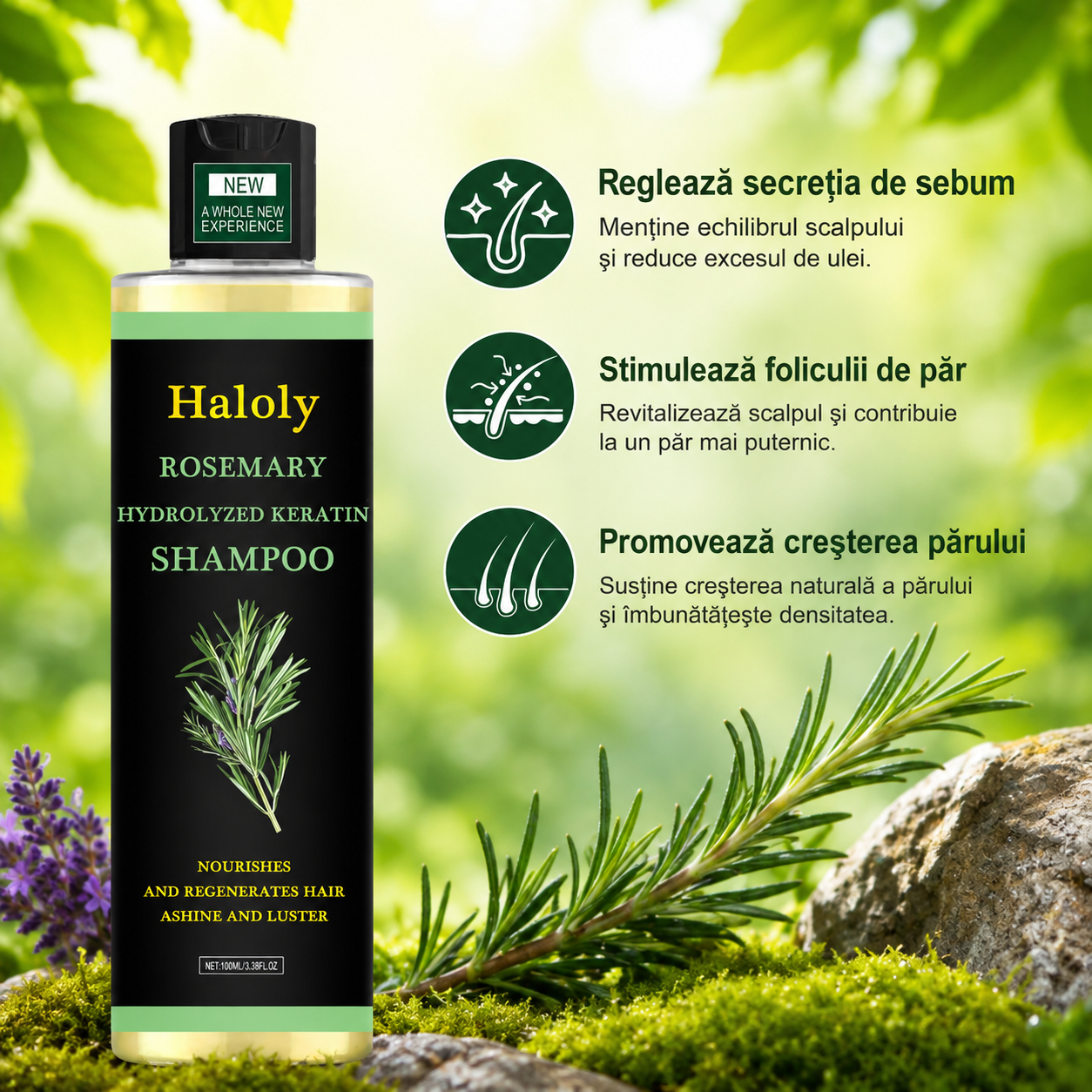 Șampon împotriva Căderii Părului cu Rozmarin